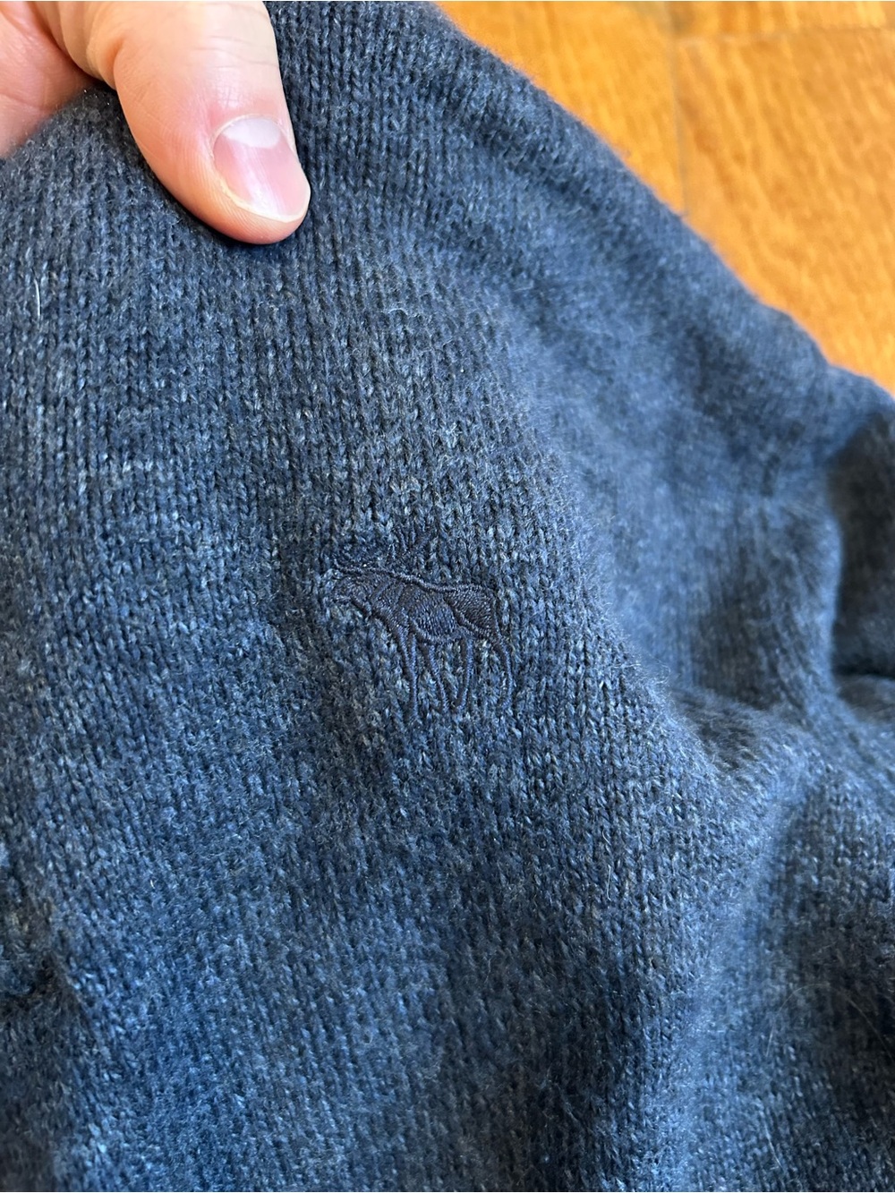 Abercrombie & Fitch Button Mock Neck Pullover Sweater Knit Long Sleeve Pocket XL - Picture 8 of 9